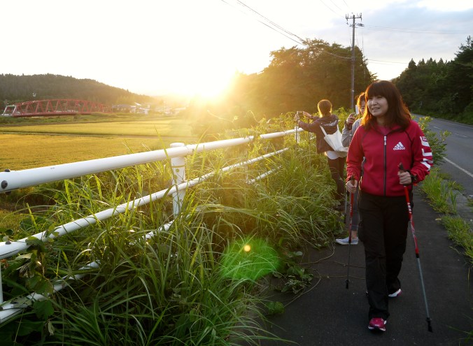 Sunrise of the rice fields